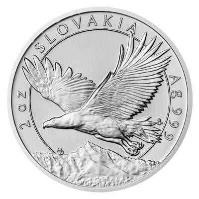 Stříbrná dvouuncová investiční mince Orel 2023 stand, jen 500 ks