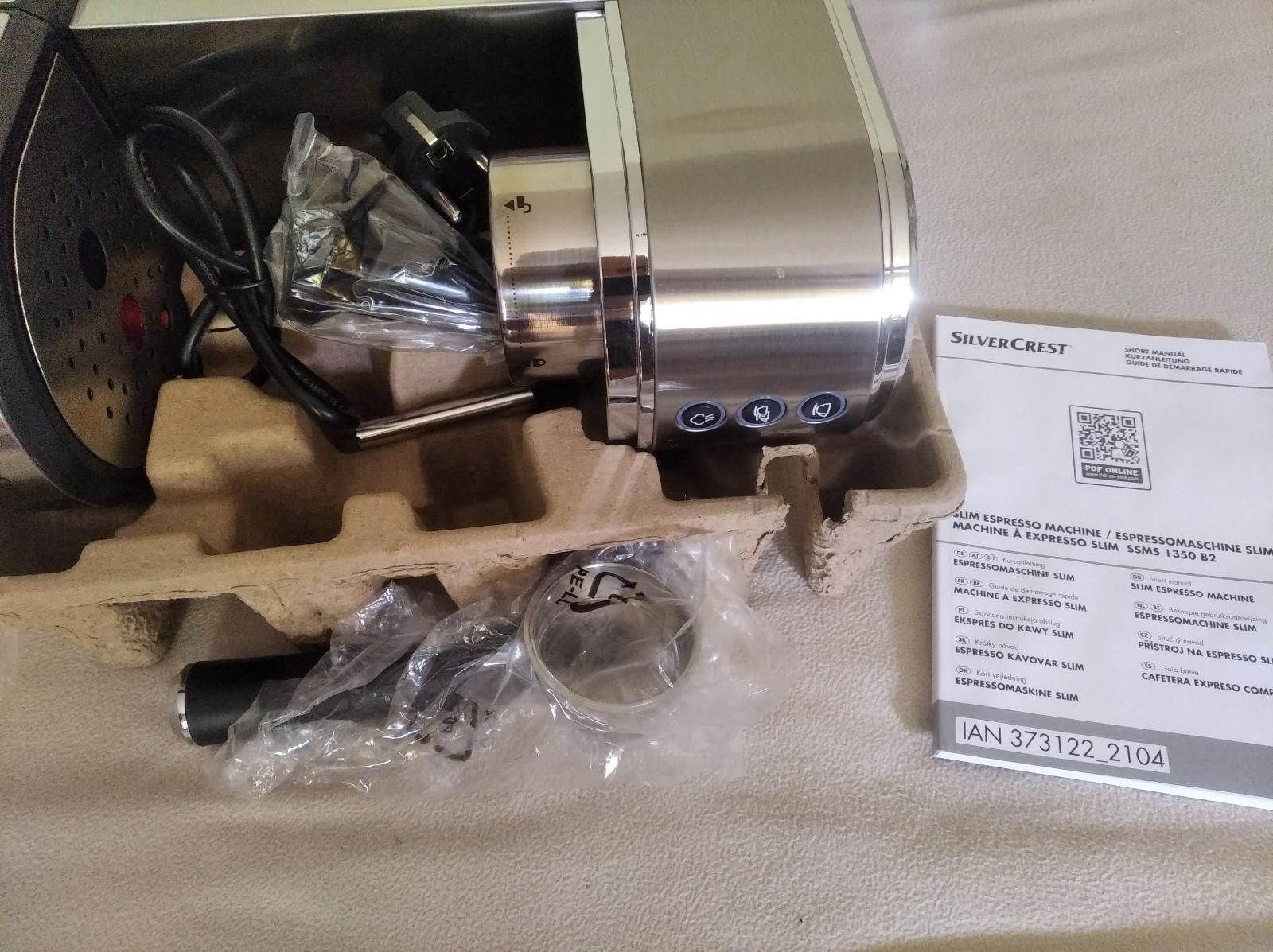 Nepoužitý pákový kávovar SilverCrest od 1 Kč - opakovaná aukce - Malé elektrospotřebiče