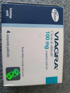 Viagra 100 mg Pfizer - 4 tablety v balení.