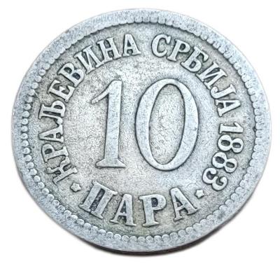 ✅Srbsko 10 para 1883 - Srbské kráľovstvo (1882 - 1917)