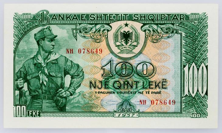 (B-2865) Albánie, 100 Leke 1957, UNC - Bankovky