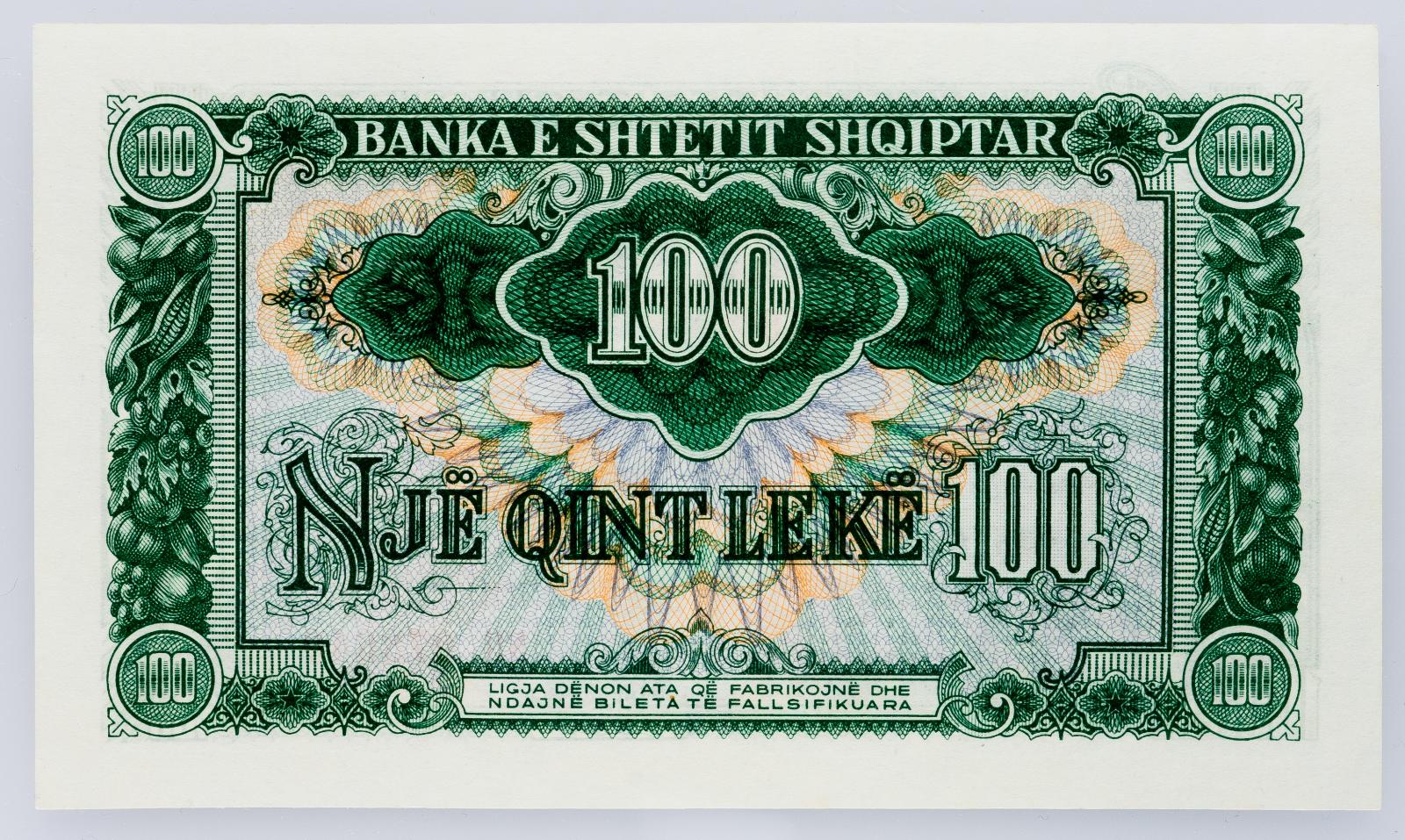 (B-2865) Albánie, 100 Leke 1957, UNC - Bankovky