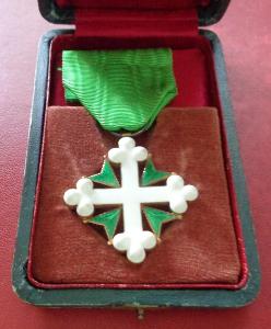 Itálie. Řád Svatých Mořice a Lazara rytířský kříž medaile Zlato