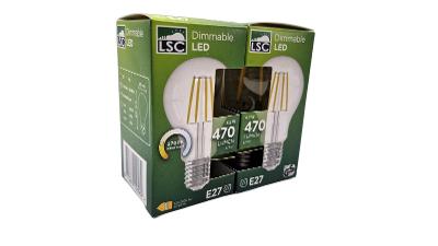 LED žiarovky 4.2W E27, Stmievateľné, 2700K, 2 KUSY !!!