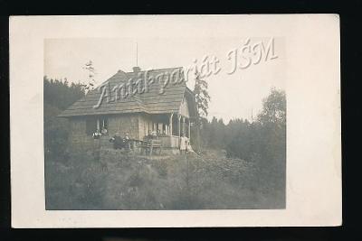 Bruntál Jeseníky H28 lovecká chata ostré živé foto 1928 