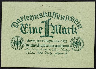 (B-4207) Německo, 1 Mark 1922, UNC