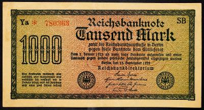 (B-4119) Německo, 1000 Mark 1922, F