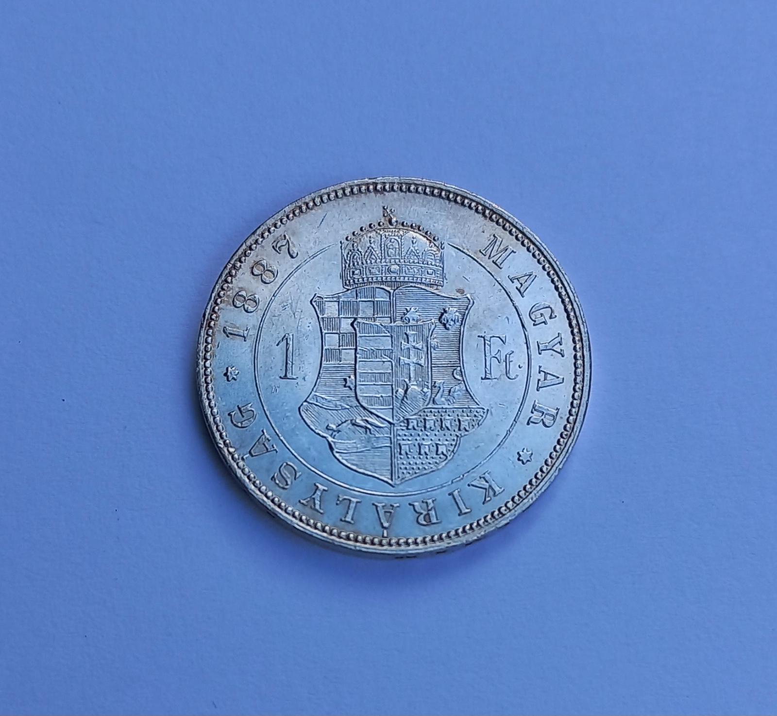Rakúsko uhorsko Zlatník Forint 1887 K.B. Krásny - Numizmatika