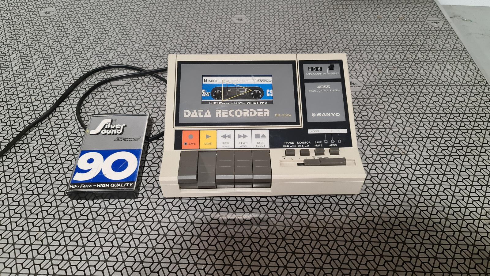 SANYO DR-202A DATA RECORDER 8.bit Atari ZX spectrum,PMD,Ondra 