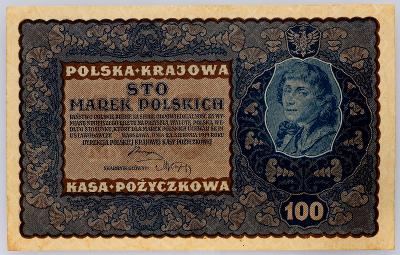 (B-2798) Polsko, 100 Marek 1919, aUNC