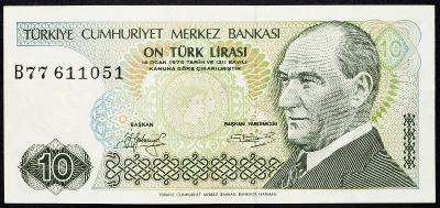 (B-5469) Turecko, 10 Lirasi 1979, F