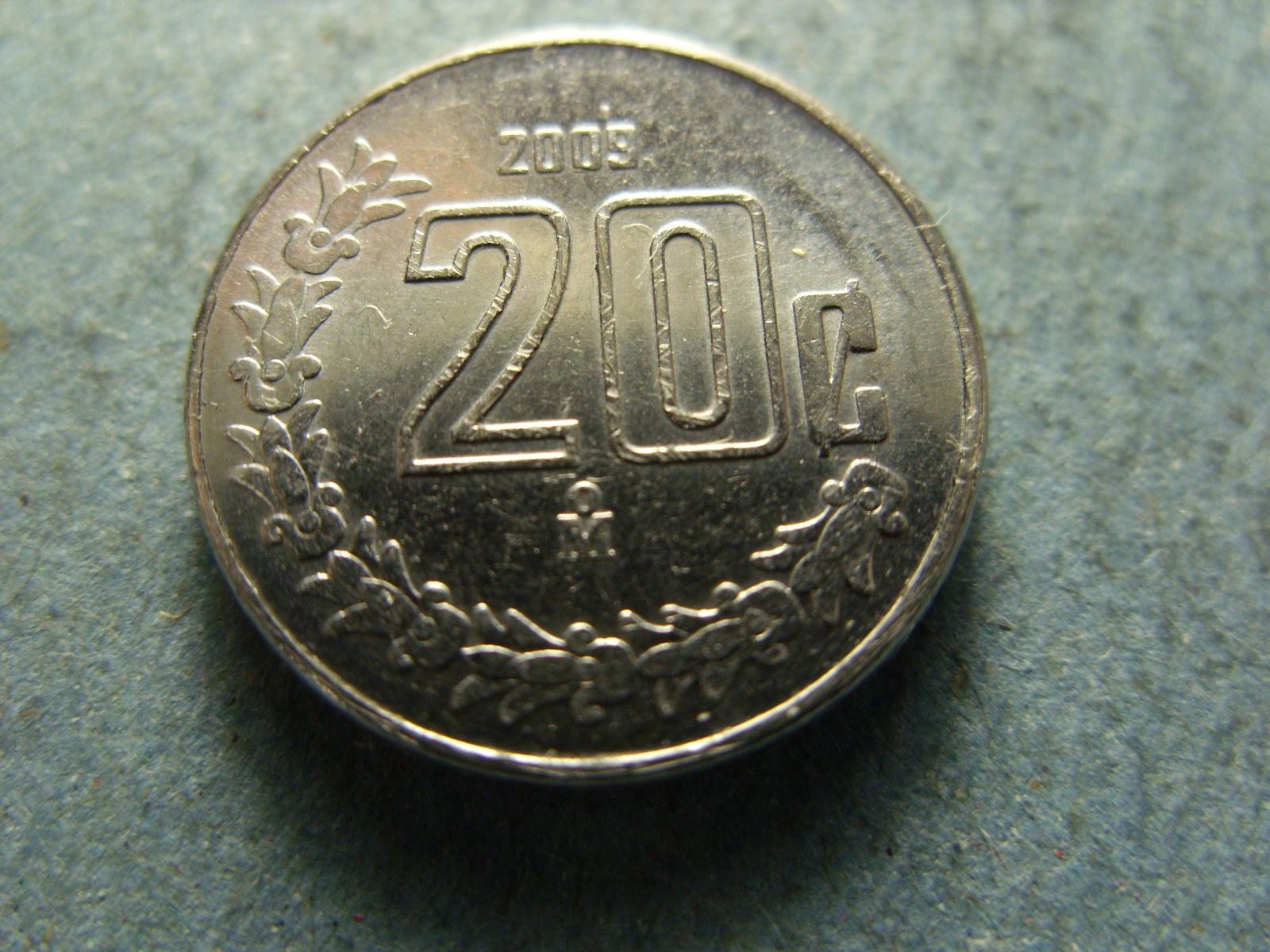 MEXIKO - 20 CENTAVOS z roku 2009 - Numismatika