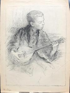 Helena Emingerová / A. Holanová (1858–1943) – Slepý hráč na kytaru