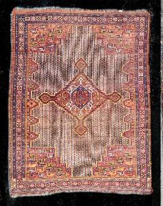 Perzský ručne viazaný koberec, nomádsky Khamseh, cca 1930, 151x187 cm