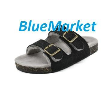 Domácí pantofle korkové / plyšové Unisex Oncai EU41 - černé