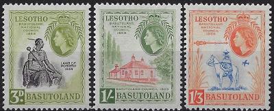 britský Basutoland 1959 ** Alžbeta II komplet mi. 58-60