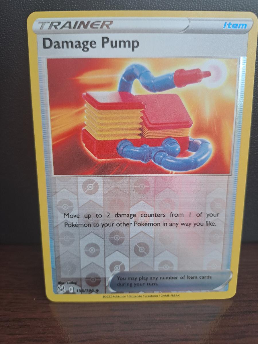 Pokémon karta Holo Reverse TRAINER Damage Pump 156/196 LOST - Zábava