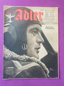 DER ADLER, Numéro 6, Berlin, 24 Mars 1942, francouzská edice, od 1Kč