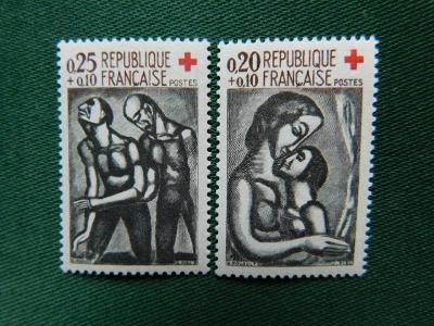 1961 - Mi. - č.k.  1376 / 1377 / ** - Červený kříž. - Malba Georgese R
