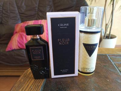 Fleur Noir Caline Parfums + polovica Guess Seductive parfumová hmla