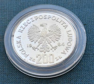 Polsko - 200 zlotych 1984 XIV. zimní olympijské hry, Sarajevo 1984