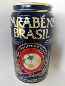 Starší pivní plechovka do sbírky - BRAZÍLIE - foceno i ze stran