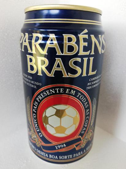 Starší pivní plechovka do sbírky - BRAZÍLIE - foceno i ze stran - Nápojový průmysl