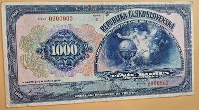 BANKOVKA 1000 KORUN r.1925