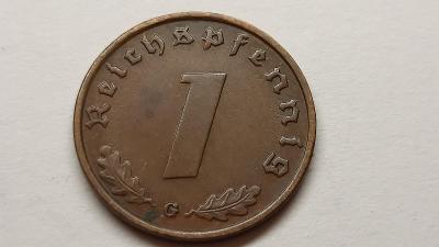 1 reichspfennig 1937 G Vzácný