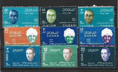 Sudán 1968 ** osobnosti 3xkomplet mi. 239-247