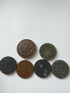 Sbírka mincí Polský groszy 1923-1938 v perfektním stavu!!!!!