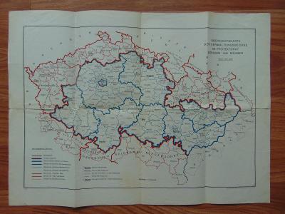 mapa ČR protektorát Böhmen und Mähren 1942