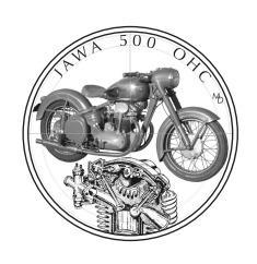 Stříbrná mince Na kolech - Motocykl JAWA 500 OHC proof