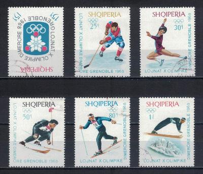 Albánie 1967 "Winter Olympic Games 1968 - Grenoble" Michel 1233-1238