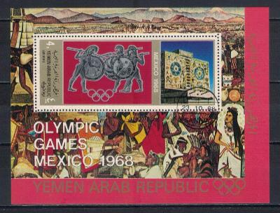Jemenská arab. r. 1968 "Summer Olympic Games 1968 Mexico City" BL76