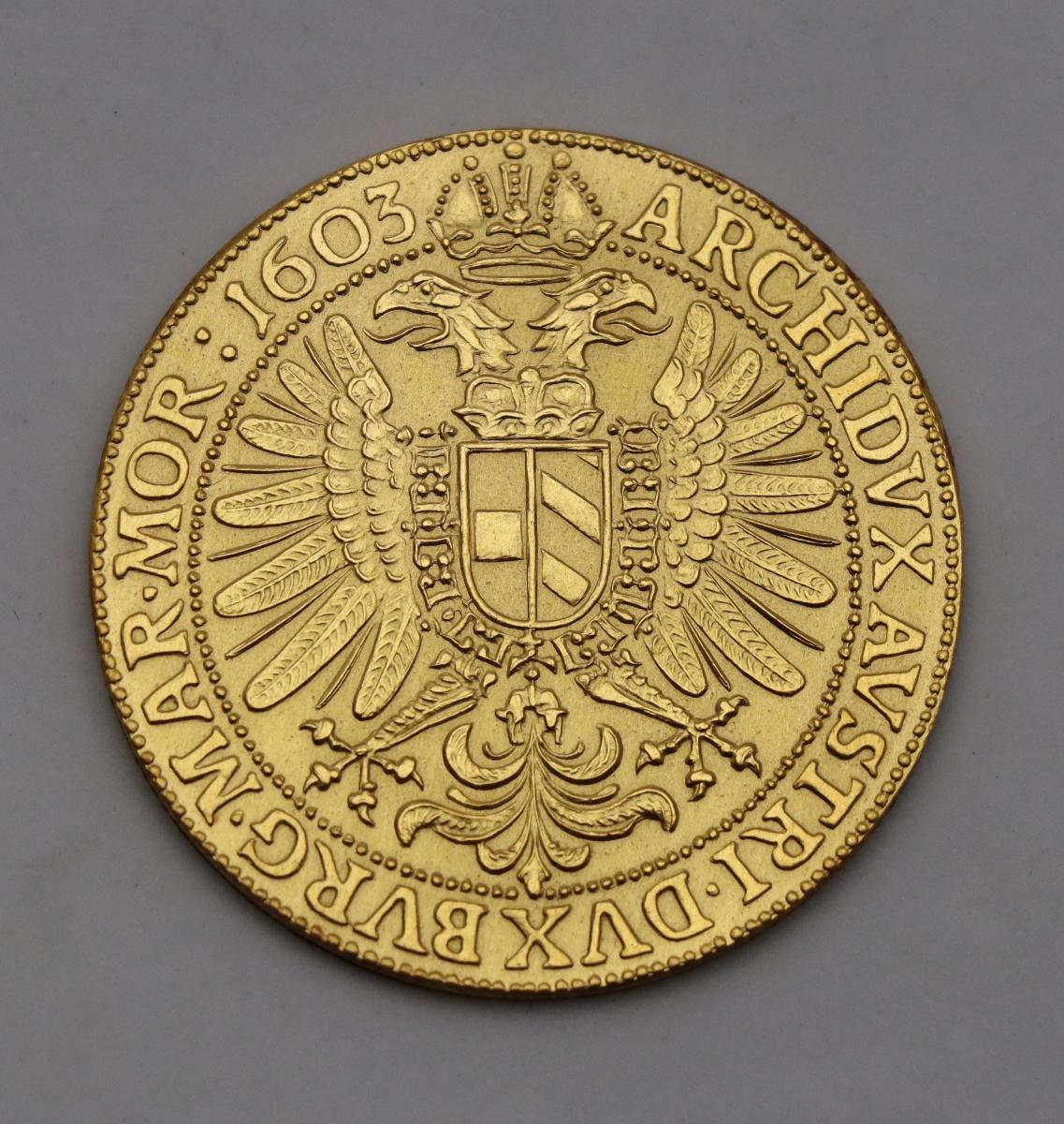 Zlatý Desaťdukát 1603/2010 - Rudolf II. - Praha v Etui - RR! - Numizmatika