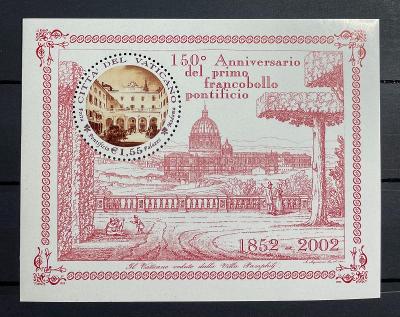 Vatikán 2002 Mi.1410 blok 23**150.let výročí první známky Papež.států