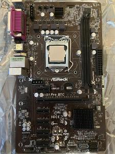 Procesor Intel Pentium G3240 + Základná doska ASRock H81 Pre BTC