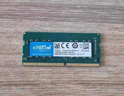 Crucial 8GB RAM SO-DIMM DDR4-2400 pro notebook ve skvělém stavu