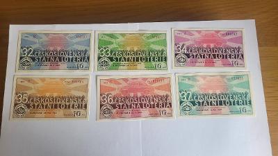 Konvolut Československá státní loterie 1963- 6 Ks.
