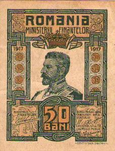 Rumunsko - 50 Bani 1917 - velmi pěkná kvalita