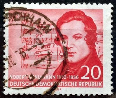 DDR: MiNr.542 Robert Schumann 20pf, Centenary of the Death 1956