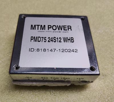 DC/DC menič napätia MTM POWER PMD75 24S12 WHB, vstup 18-36V, výstup 12V