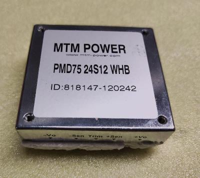 DC/DC měnič napětí MTM POWER PMD75 24S12 WHB, vstup 18-36V, výstup 12V