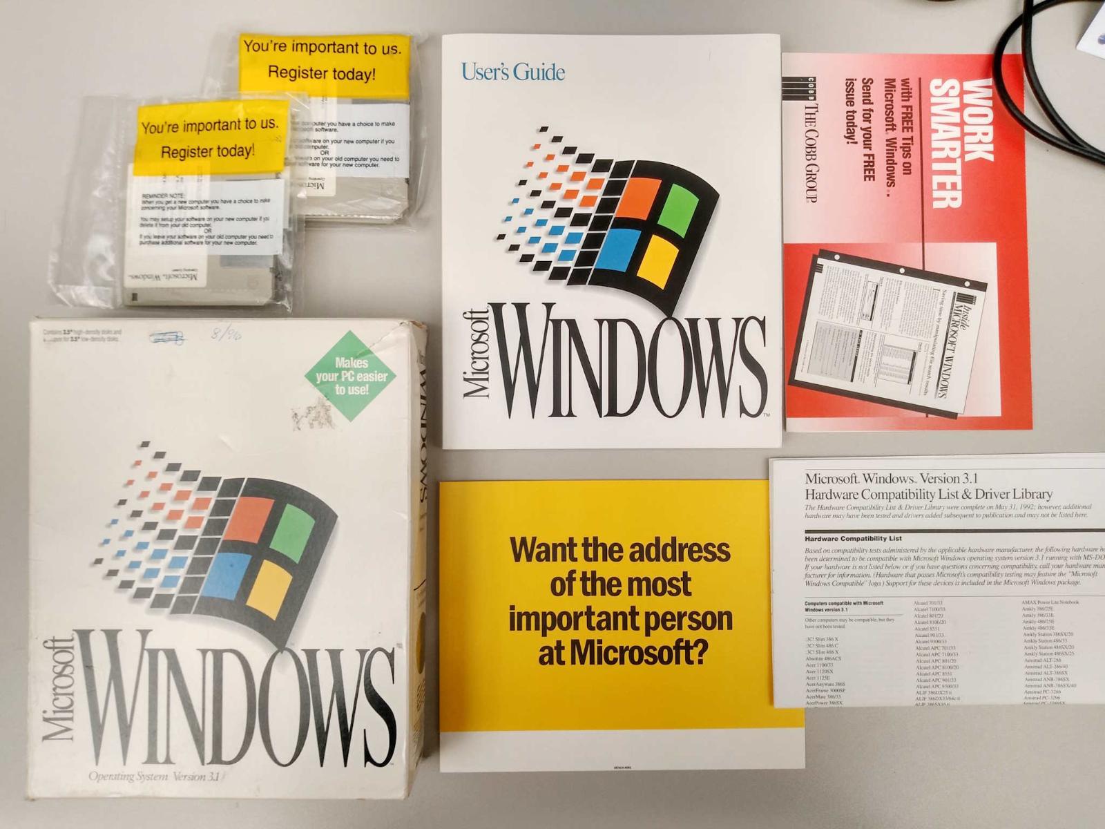 Retail PC big box Microsoft Windows 3.1 z roku 1994 - Počítače a hry