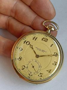 CHRONOMÉTRE GRAZIOSA 14K zlaté pěkné pánské art-deco hodinky