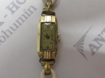 Art deco - zlaté 14K hodinky - SIGMA swiss - puncováno