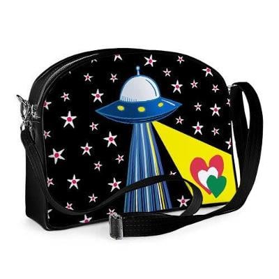 Exkluzivní černá kabelka crossbody – UFO