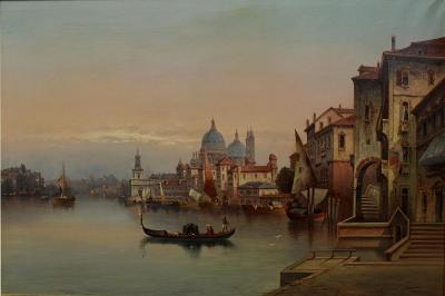KAUFMANN Karl , rakouský malíř - Laguna v Benátkách 