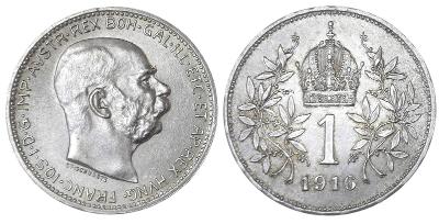 Sbírková stříbrná koruna FJI 1916 bz , č. 2
